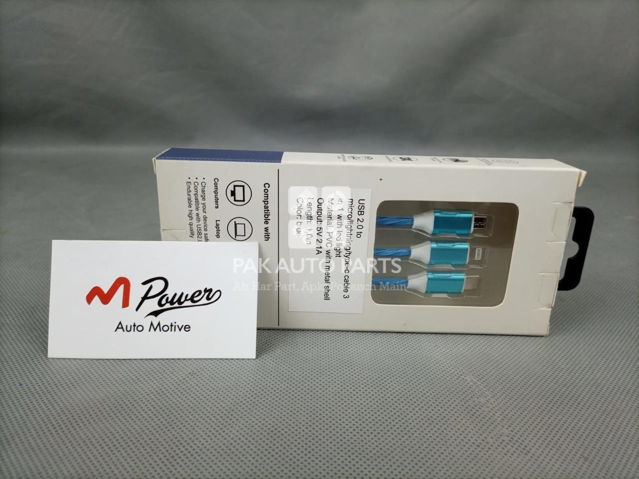 Picture of Data Transmit & Charging Cable 3in1 (12w)