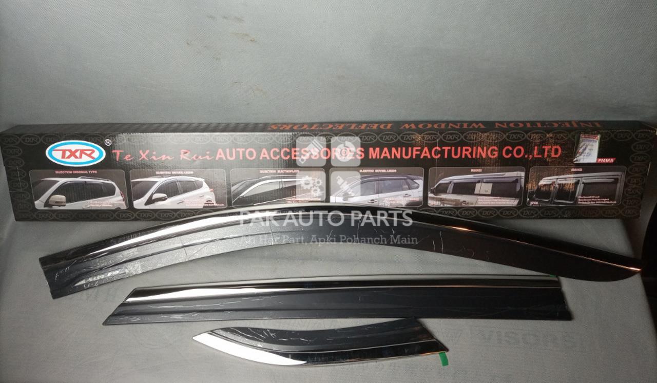 Picture of MG HS - TXR Premium Quality Window Visor / Air Press With Steel Chrome (6pc in Set)