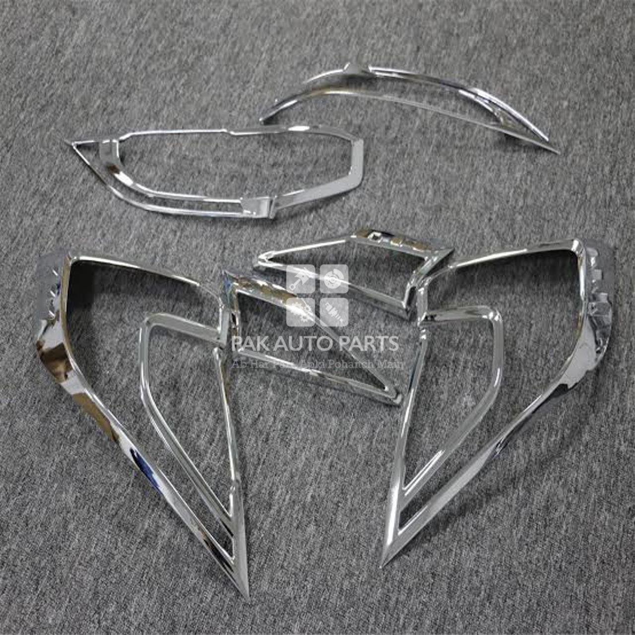 Picture of Honda Civic 2016-21 Front And Tail Light (Backlight) Cover Chrome(6pcs)