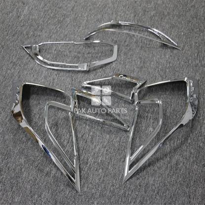 Picture of Honda Civic 2016-21 Front And Tail Light (Backlight) Cover Chrome(6pcs)