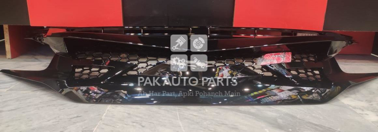 Picture of Honda Civic Alien Style Grill - Piano Black - For 2016-2021