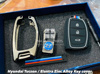 Picture of 3 in 1 Offer - Elantra / Sonata / Sportage / Tucson / Civic / Corolla / MG / Alto / Reborn / Rebirth / Swift Car Remote Key Metal Covers + Push Start Button Cover with Logo + Door Guard