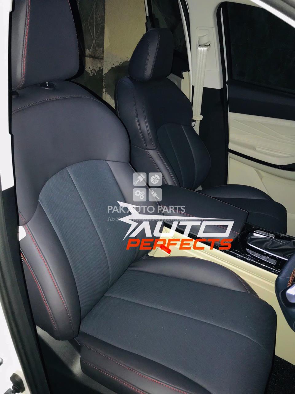 Picture of CHANGAN OSHAN X7 Japanese leather seat covers Black With Red Stitching Oem
