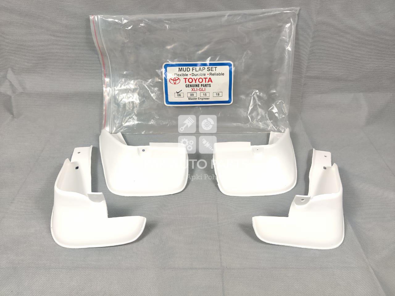 Picture of Toyota Corolla 2004-06 Mud Flaps In White Color