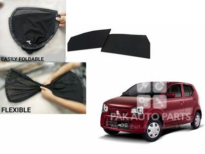 Picture of New Suzuki Alto 2016-2023 Foldable Sun Shades 4Pcs Set | Jersey material | Heat Proof | Dark Black