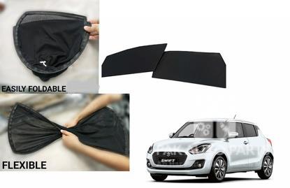 Picture of New Suzuki Swift 2022-2023 Foldable Sun Shades 4Pcs Set | Jersey material | Heat Proof | Dark Black