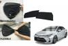 Picture of Toyota Corolla 2014-2023 (Grandy, Gli, Xli & X) Foldable Sun Shades 4Pcs Set | Jersey material | Heat Proof | Dark Black