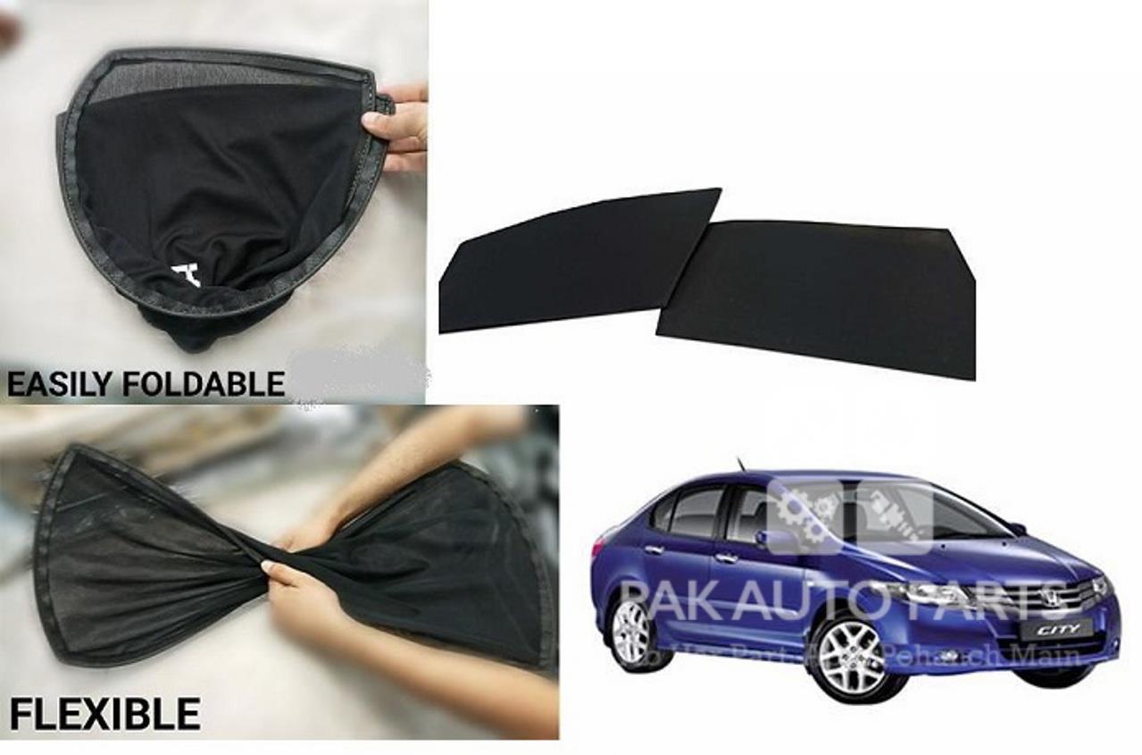 Picture of Honda City 2009-2020 Foldable Sun Shades 4Pcs Set | Jersey material | Heat Proof | Dark Black