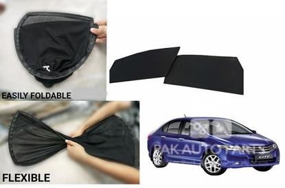 Picture of Honda City 2009-2020 Foldable Sun Shades 4Pcs Set | Jersey material | Heat Proof | Dark Black