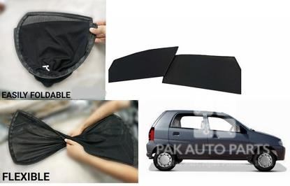 Picture of Suzuki Alto 2002-2016 Foldable Sun Shades 4Pcs Set | Jersey material | Heat Proof | Dark Black