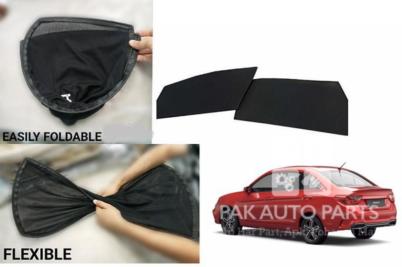 Picture of Proton SAGA Foldable Sun Shades 4Pcs Set | Jersey material | Heat Proof | Dark Black