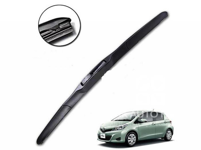 Picture of New Toyota Vitz 2014-2023 | Hybrid Wiper Blade SINGLE Pcs | 23 Inches | Non-Scratch able | Black Lead Coated Rubber.