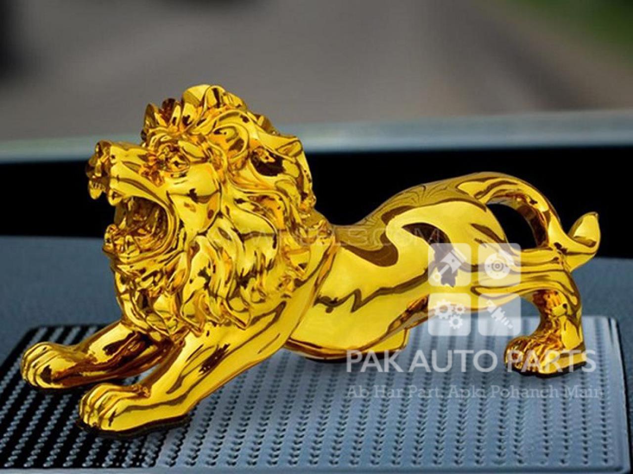 Picture of Lion Gold Car Dashboard Show Piece | Large Size | Box Packing