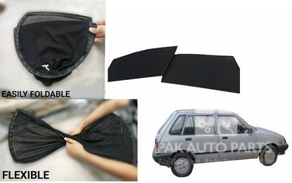 Picture of Suzuki Khyber (All Models) Foldable Sun Shades 4Pcs Set | Jersey material | Heat Proof | Dark Black