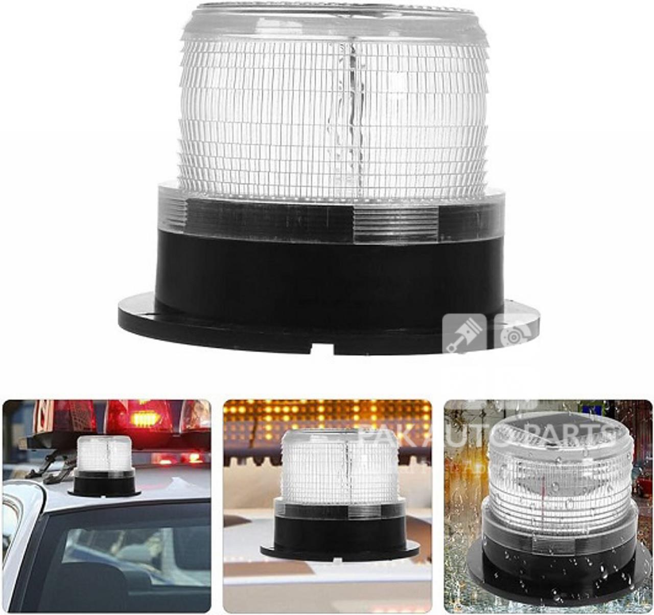 Picture of Warning Flash Light X-40 With Magnet 12V WHITE | Premium Quality |Water Proof | Box Packing.