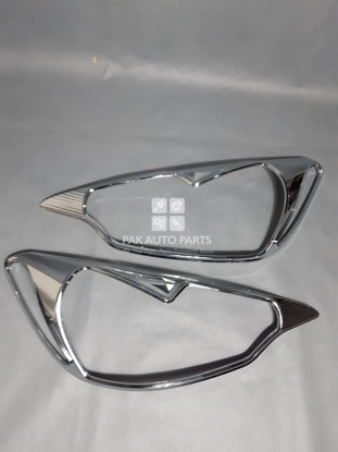 Picture of Toyota Aqua 2012-15 Headlight Chrome Covers Set 2pcs