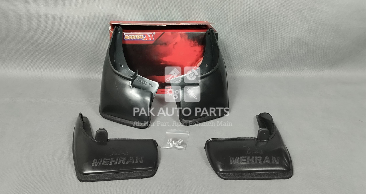 Picture of Suzuki Mehran 4 Pcs Set Modern Mud Flap With Screw| Non-Broke able | Genuine fitting | Premium Quality | Box Packing