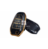 Picture of Peugeot 2008 TPU Key Cover Remote Case Protector, Black n Gold | Model 2022~
