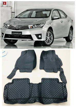 Picture of Toyota Corolla Floor Mats 7D, Set of 3 Pcs - Black | Model 2015-24