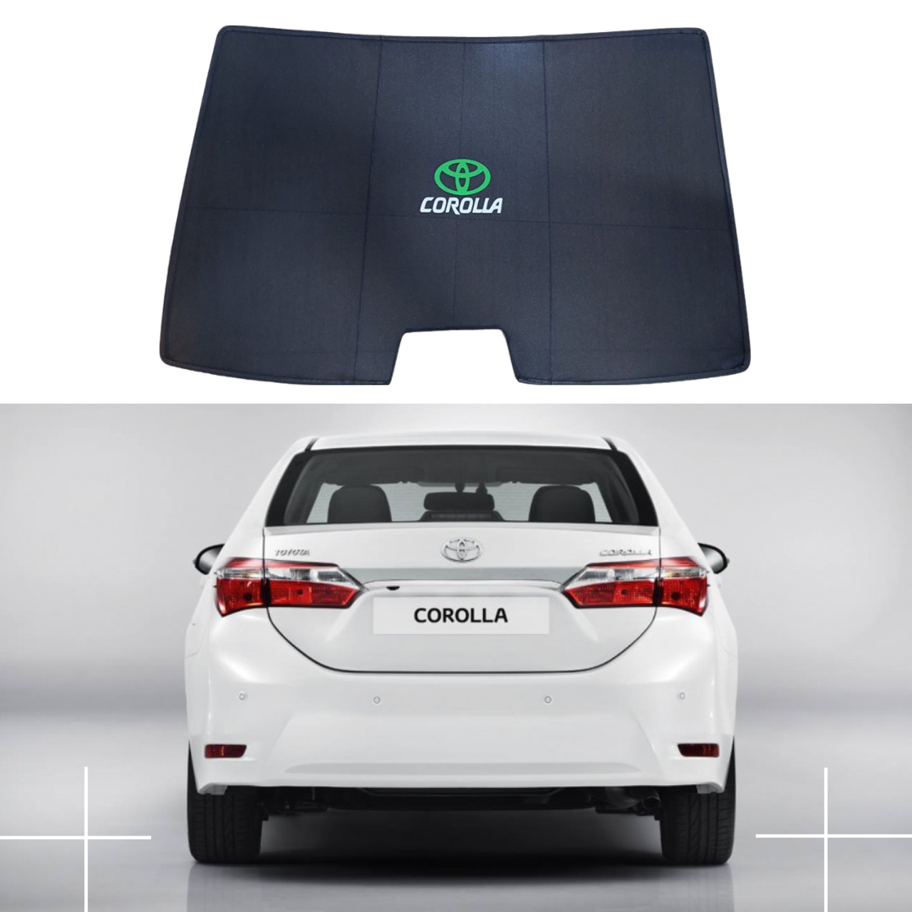 Picture of Toyota Corolla Rear Window Sun Shade Curtain, Black | Model 2015~24