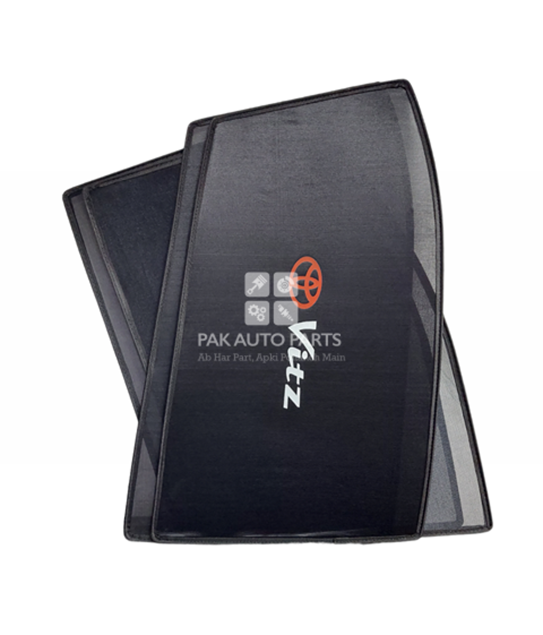 Picture of Toyota Vitz Window Sun Shades Blinds Set of 4 Pcs. Black | Model 2011-20