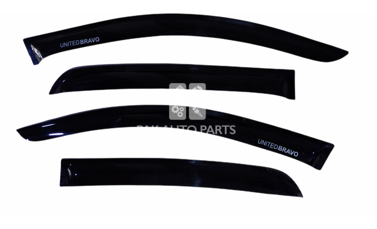 Picture of United Bravo Visor Set Air press With Logo (4 Pcs Set) | Model 2018~