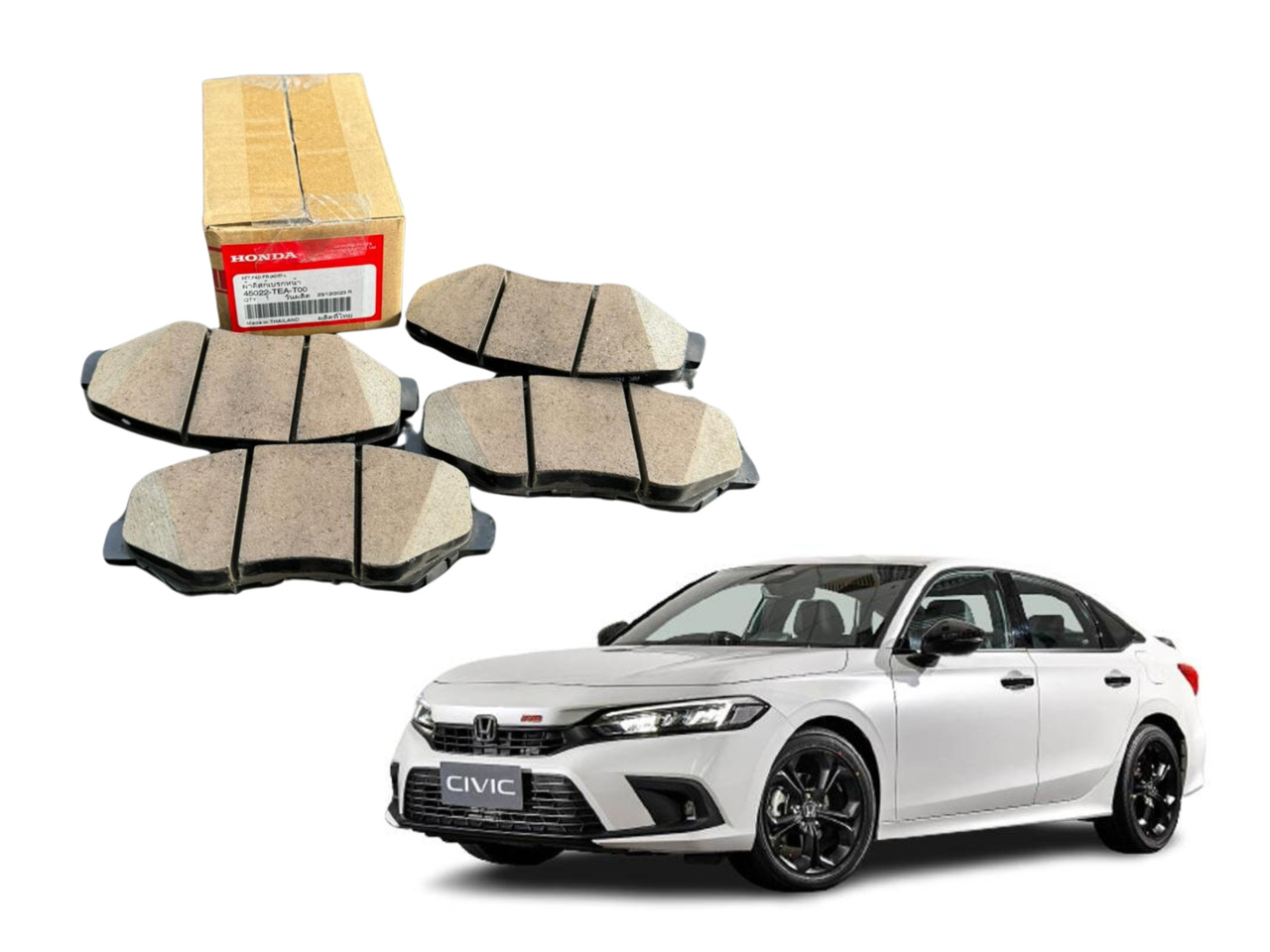 Picture of Honda Civic 2022-25 Front Disc Pad/ Brake Pad Genuine.