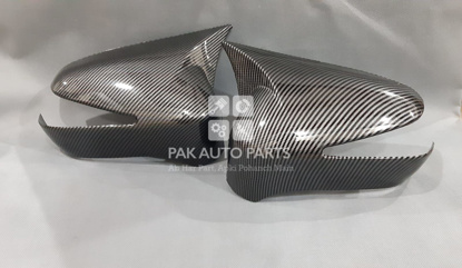 Picture of Reborn Honda Civic 2006-2012 Carbon Fiber Batman Style Side Mirror Covers